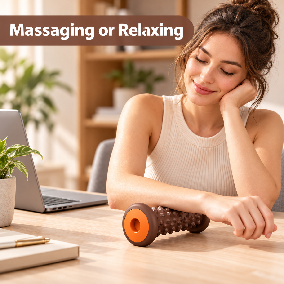 Solepico Compact Arch & Heel Massage Roller with Textured Pressure Points