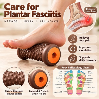 Solepico Compact Arch & Heel Massage Roller with Textured Pressure Points