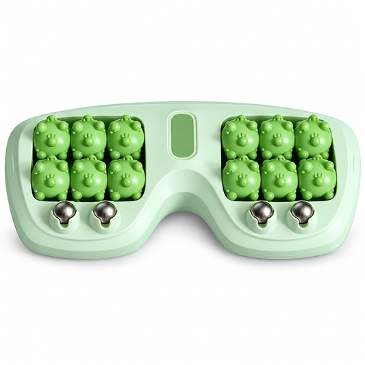 Solepico Dual Foot Massager with 12 Cat Paw Rollers & Massage Beads