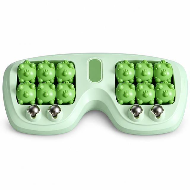 Solepico Dual Foot Massager with 12 Cat Paw Rollers & Massage Beads