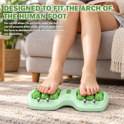 Solepico Dual Foot Massager with 12 Cat Paw Rollers & Massage Beads