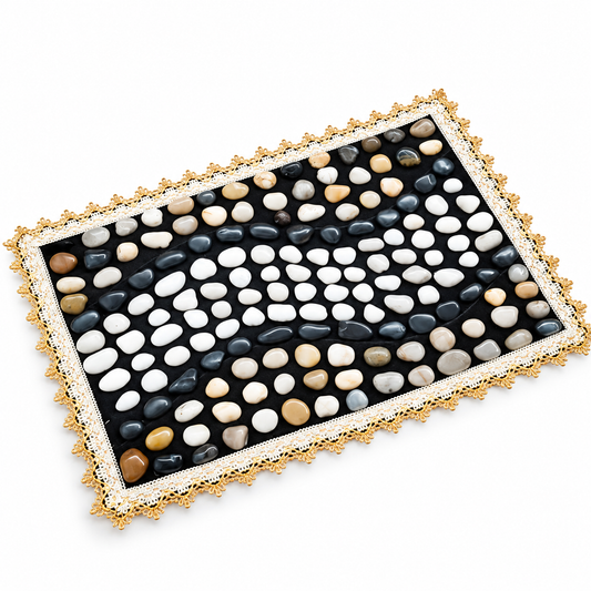 Solepico Natural Pebble Foot Massage Mat with Acupressure Surface